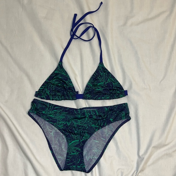 Maison Lejaby Sierra Nevada printed triangle bikini top & low-rise bikini briefs - Picture 4 of 12